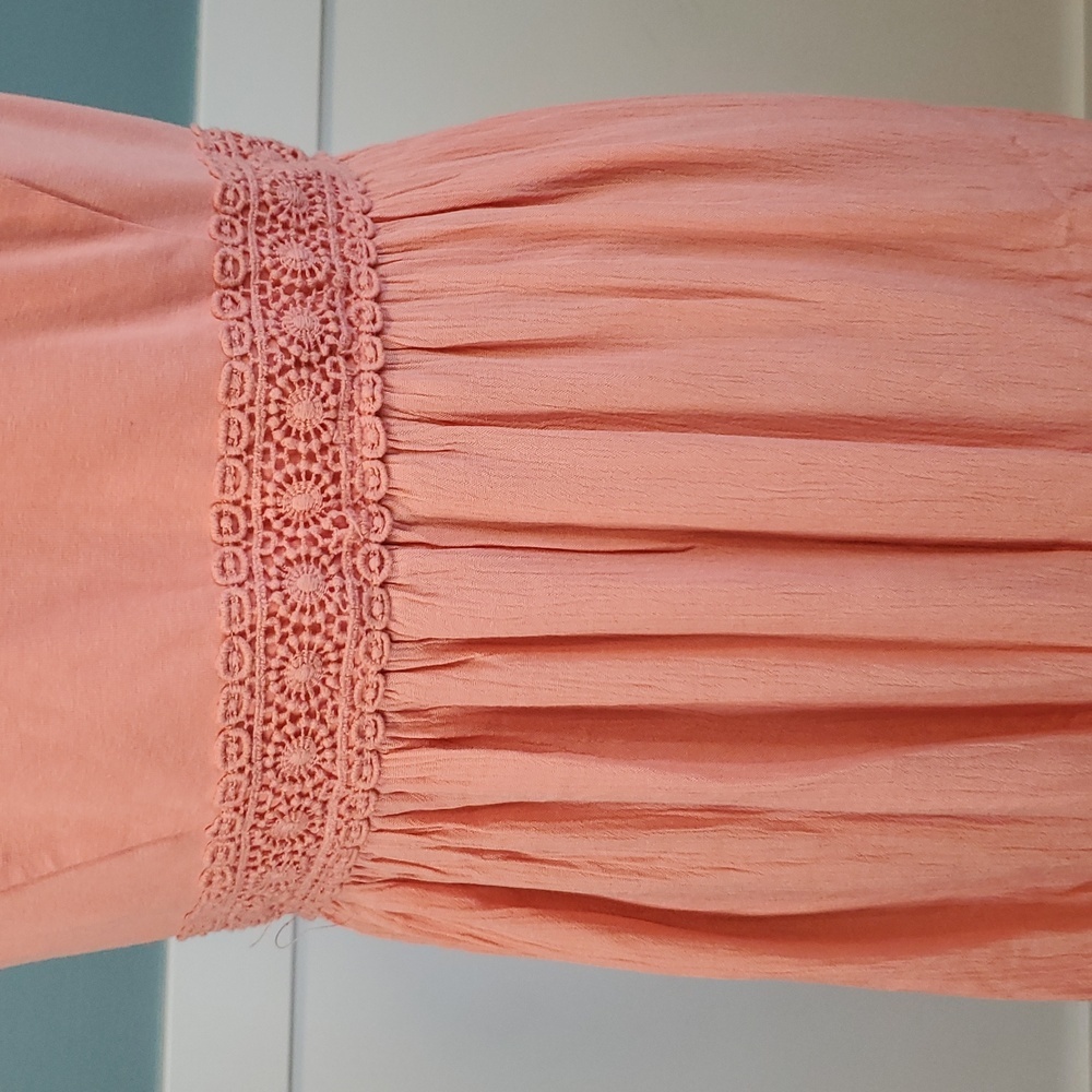 LC Lauren Conrad Coral Haze Boho Crochet Maxi Dress NWT S - Picture 5 of 16